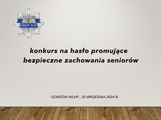 Konkurs na hasło promujące bezpieczne zachowania seniorów