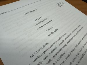 Wydrukowana ustawa o rzeczach znalezionych.