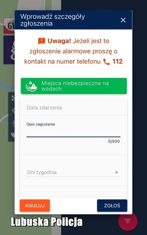 Zgłoszenie na Krajowej Mapie Zagrożeń Bezpieczeństwa.