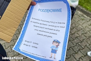 Podziękowania od przedszkolaków.